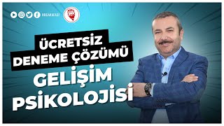 GELİŞİM PSİKOLOJİSİ Ücretsiz Deneme Çözümü  Yılmaz Alkaya KPSS 2022 [upl. by Anaeco597]