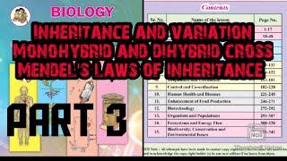 Monohybrid and dihybrid cross  Inheritance and variation part 3 Maharashtra state board new syllabi [upl. by Martha]