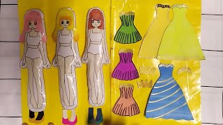 PAPER DIY HOW TO MAKE PAPER DOLL BOOK PRINCESS DRESS EDITION [upl. by Ayenat]