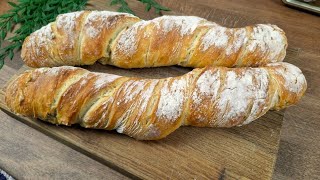 Das einfachste knusprige Baguettebrot ohne Kneten in nur 10 Minuten Versuchen Sie es [upl. by Champaigne]