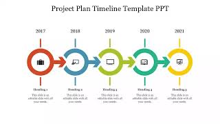 How to Create a Project Timeline in PowerPoint  Step By Step slideegg [upl. by Pansy]