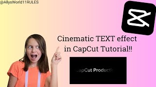 Cinematic Text Effect Tutorial within CapCut [upl. by Sandye]