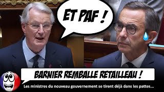 BORDEL et RÈGLEMENTS DE COMPTE lors du discours de Michel Barnier à lAssemblée Nationale [upl. by Enixam]