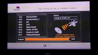 Sagem Freesat HD Receiver  How to Tune in Freesat Channels [upl. by Smallman]