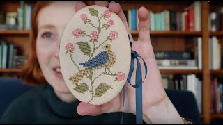 Flosstube Ornamentations 70  Spring finishes and sampler progress [upl. by Eimilb175]