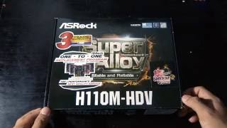 Unboxing Motherboard Asrock h110mHDV [upl. by Kcirred522]