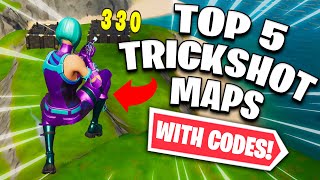 Top 5 BEST Fortnite Trickshot Maps with CODES 13 insane [upl. by Branham]