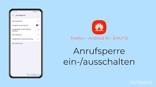 Anrufsperre einschalten oder ausschalten  Huawei Android 10  EMUI 12 [upl. by Rise]