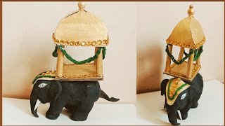 DIY Mysore Dasara Miniature Ambari Craft  Ambari Making [upl. by Murvyn813]