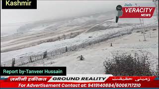 Famous skiresort Gulmarg ampGurez valley inNorth Kashmir witnessed fresh spell of snow today morning [upl. by Thormora]