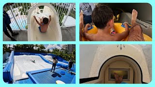 POV All Thrill Rides at Baha Bay Water Park Bahamas [upl. by Hogle]