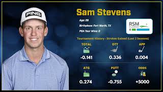 2024 The RSM Classic One To Watch Pick  Sam Stevens [upl. by Jarnagin]