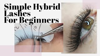 How To HybridMixed Lash Extensions For Beginners [upl. by Nitsirt]