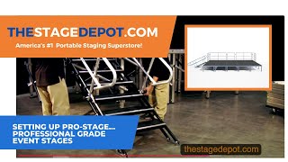 All about ProStage Staging Professional Grade HeavyDuty Event Stages from wwwthestagedepotcom [upl. by Lerual]