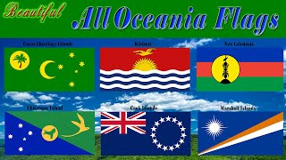 beautiful Oceania countries flags Oceania continent flags world flags [upl. by Malan]