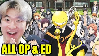 I Reacted to ALL Assassination Classroom Openings amp Endings [upl. by Corty]