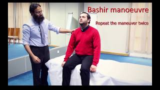 Bashir Manoeuvre for Benign Paroxysmal Positional Vertigo BPPV [upl. by Lamb]