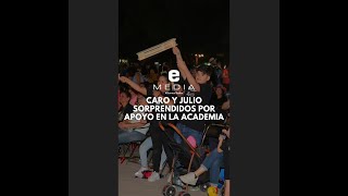 Caro y Julio sorprendidos por apoyo en La Academia [upl. by Yecies]