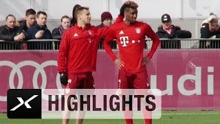 FCBStars Rafinha und Kingsley Coman auf Schmusekurs  FC Bayern München [upl. by Silber766]