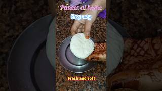 Fresh paneer at home shorts youtubeshorts food cookwithma [upl. by Teteak]