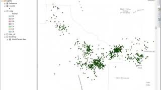 Calculating Kernel Density from point locations in ArcMap Coyote exercise [upl. by Giverin]