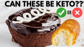 Keto Hostess Cupcakes amp Twinkies for ONE Single Serve Recipe  Real Marshmallow Cream [upl. by Cyma743]