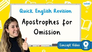 How Do I Use Apostrophes for Omission  KS2 English Concept for Kids [upl. by Aynahs]