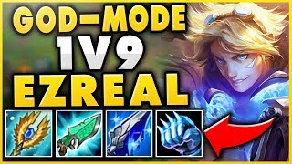 THIS EZREAL BUILD IS ACTUALLY 100 BROKEN ONESHOTS INSANE HEALING CRAZY DPS  League of Legends [upl. by Arvie]