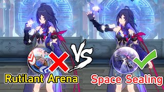 Seele Build Rutilant Arena vs Space Sealing Station Damage Comparison  Honkai Star Rail Seele Rerun [upl. by Sillek]