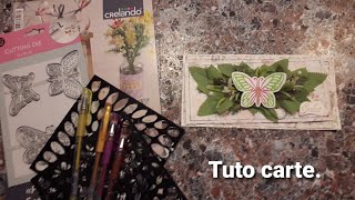 Tuto cartedies et pochoirs Actionon colorise aux stylos gel et on samusefacile [upl. by Ahseryt]