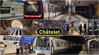 Metro Station Châtelet  Paris 🇫🇷  Walkthrough 🚶 [upl. by Obadias]