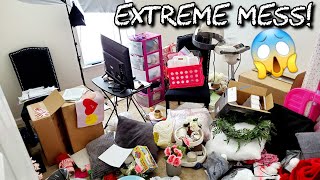 Extremely messy room clean with me  Time lapse cleaning actual mess Real life cleaning Messy house [upl. by Imarej307]