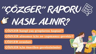 ÇÖZGER Raporu Nasıl Alınır 2024 I ÇÖZGER RAPORU I ÇÖZGER [upl. by Tillinger]