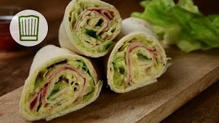 PartyWraps mit Frischkäse und Putenbrust Rezept chefkoch [upl. by Eiryt]