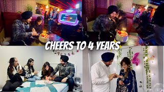 Ajj pure 4 Saal hoge sadi Yaari nu❤️  Anniversary Vlog🥰💥  JassArsh [upl. by Yenffit]