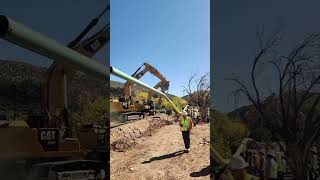 Contractions pipeline pipeline excavator pipelining pipe [upl. by Llerrac527]