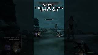 Skyrim first time player meets GIANT [upl. by Sucrad]