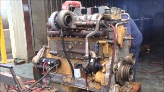 600HP Cummins KTA19 Diesel Engine First Run [upl. by Wennerholn]