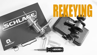 Schlage KNOB and LEVER REKEYING HowTo Tools Step by Step [upl. by Artemus765]