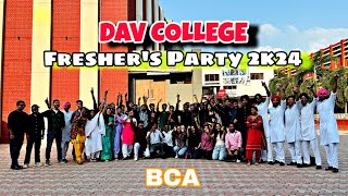 FRESHERS Party 🎉 DAV COLLEGE VLOG  BCA Department FRESHERS PARTY🤩  College Freshers party🤩 [upl. by Yentuoc719]