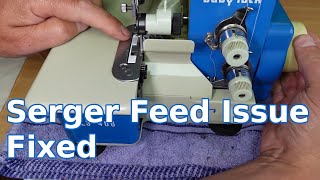 Serger Not Feeding  Fixed  Overlocker [upl. by Llenhoj]