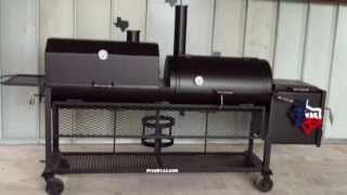 20 X 36 BBQ Smoker Grill Combo  Pits By JJ [upl. by Novyak]