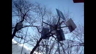 VAWT Windmill wind turbine cycloturbine [upl. by Oilisab472]