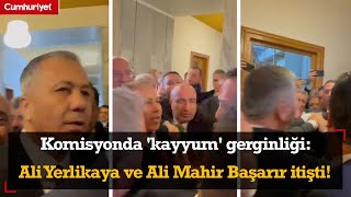 FLAŞ Komisyonda kayyum gerginliği CHPli vekiller salon önünde barikat kurdu [upl. by Lilybel]