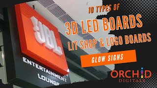 10 types of Glow Sign Boards  Choose the LED neon signboard perfectly suited for your business [upl. by Fornof]