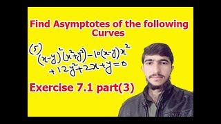 Find the asymptotes of the following curves Bsc calculus exercise 71 part3 [upl. by Rutherford953]