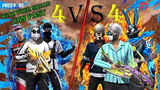 Free Fire Live 4V4 With Your Squad amp GUILD TEST Come Fast amp Join Nowfreefire live freefirelive [upl. by Yenor]