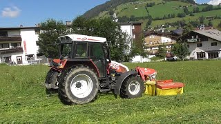 Mowing hay Steyr amp Pöttinger [upl. by Arik]