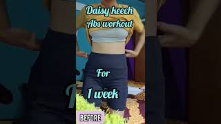 Daisy keech Abs Workout for 7 days result Tips for better result [upl. by Binky]