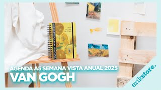 AGENDA ANUAL 2025 A5 SEMANA VISTA VAN GOGH  ErikStore [upl. by Elbag]